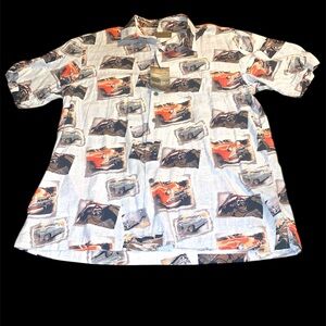 New Clearwater Outfitters GM Classic Cars Mens XL Extra Large Shirt Button up